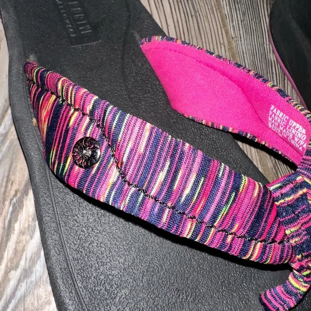 Yellowbox Sportyb Pippen Soft Colorful Striped Flip Flops - Picture 2 of 5